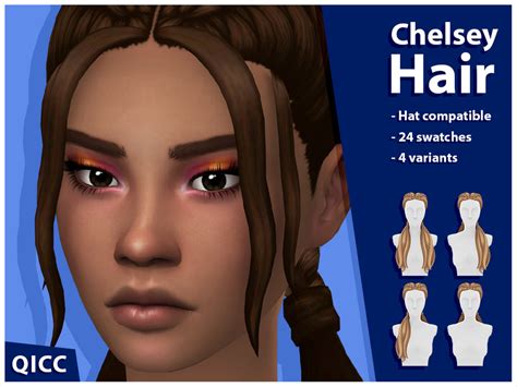 The Sims Resource Chelsey Hair Bangs Accessory Patreon