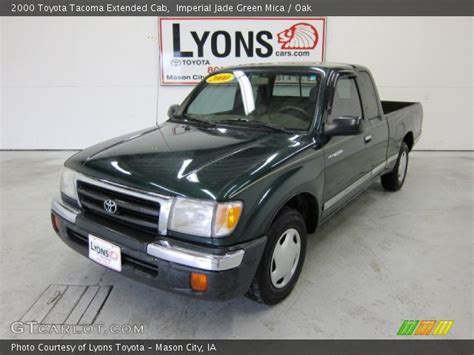 Imperial Jade Green Mica 2000 Toyota Tacoma Extended Cab Oak