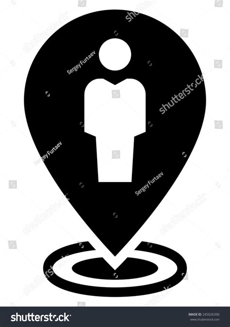 Current Location Map Pointer Icon Stock Vector Royalty Free 245026396
