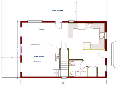 24X24 Cabin Floor Plans With Loft Floorplans Click