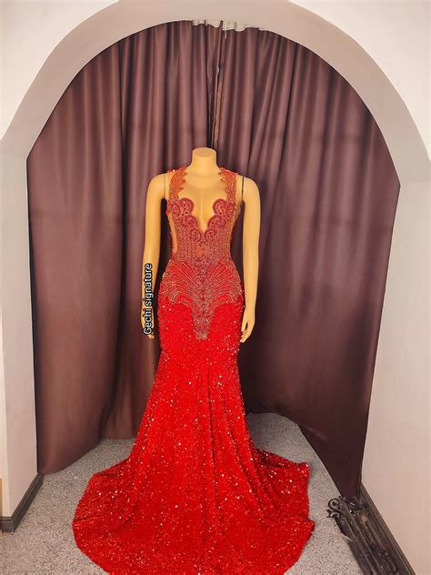 Gold Diamond Prom Dress