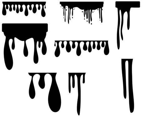 Dripping Borders Bundle Svg Drip Paint Svg Dripping Svg Etsy