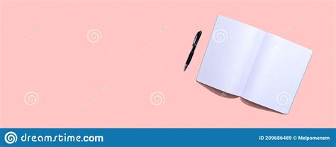 Blank White Notebook From Above Stock Image Image Of Open Drawing