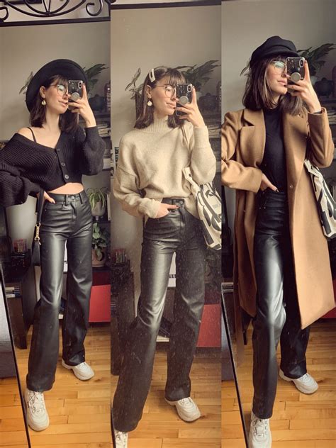 how to style faux leather pants mademoiselle o lantern