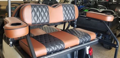 Club Car Precedent Golf Cart Premium™ Diamond Pleated Seat Coversblack