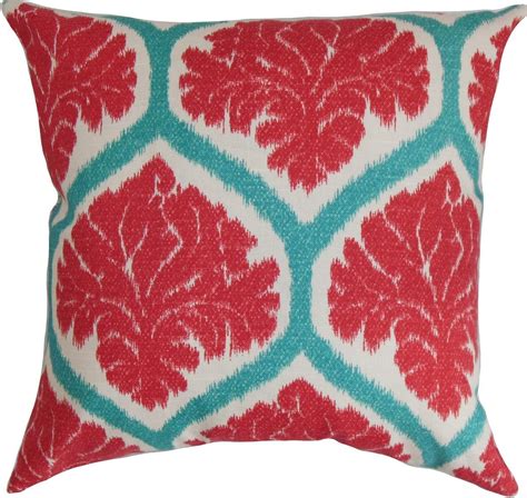 the pillow collection priya floral bedding sham poppy red european 26 x 26 home