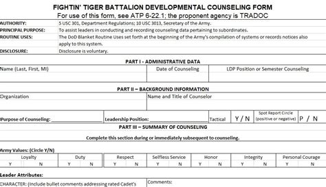 20 Free Fillable Army Counseling Forms Da 4856 Word Excel