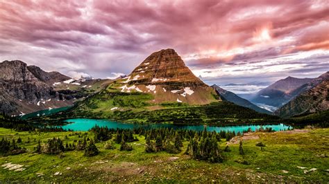Hidden Lake And Bearhat Mountain Glacier National Park Backiee