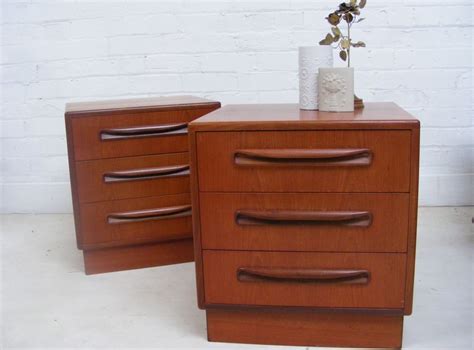 Posted by sarah in beds & bedroom furniture, bedside tables in brick lane. Pair Vintage Teak G Plan Fresco 3 Drawer Bedside cabinets ...