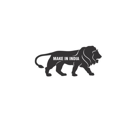Make In India Lion Free Vectors