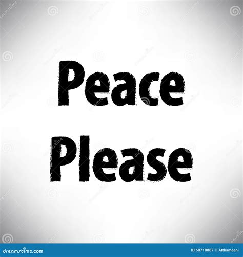 Peace Please Campaign Stock Vector Illustration Of Graphic 68718867