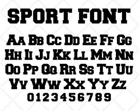 Varsity Font Svg Sport Font Svg Jersey Font Svg College Block Letter