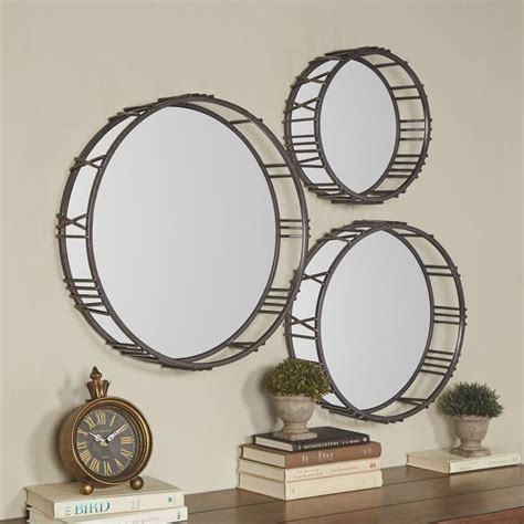 Finally an affordable wall art option! 3 Piece Roman Time Mirror Wall Décor Set | Accent wall ...
