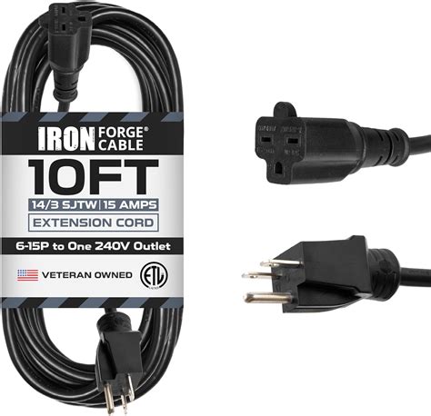 Iron Forge Cable 220240 Volt Extension Cord 10 Ft 143