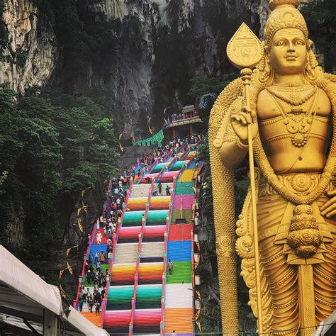 Photos The Batu Caves Stairway Has A Colourful New Look And Its