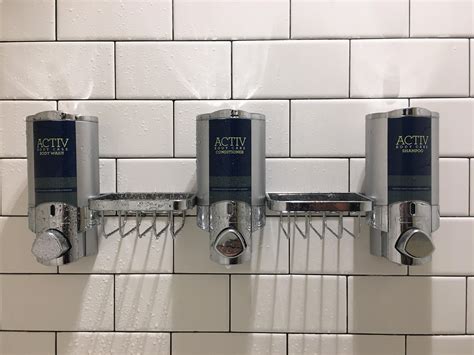 These Shampoo Conditioner Body Wash Dispensers Built Into The Wall In