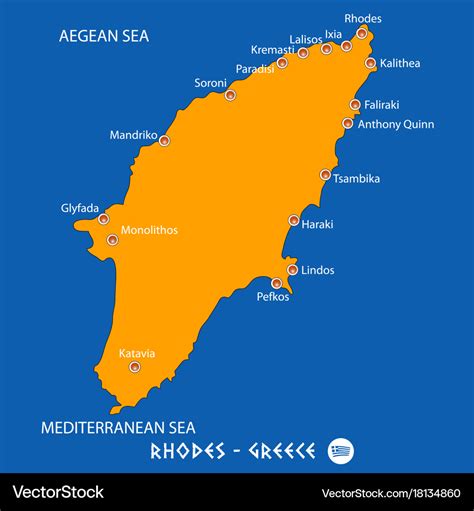 Rhodes Greece Map Greek Islands