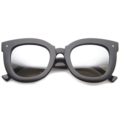 womens oversized butterfly mirrored lens round cat eye sunglasses 67mm sunglass la