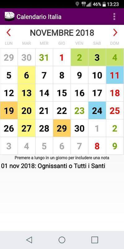 2019 Calendario Con Giorni Festivi In Italia For Android Apk Download