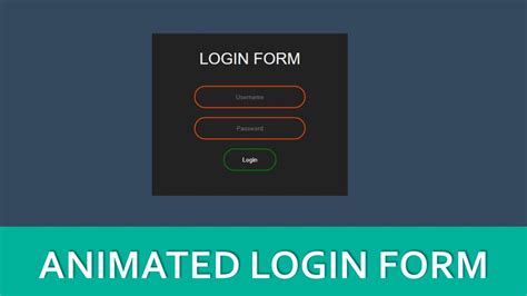 How To Create Login Form Using Html And Css Animated Login Form Images