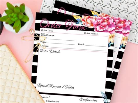 Craft Show Order Form Templates Download Simple Sales - Etsy
