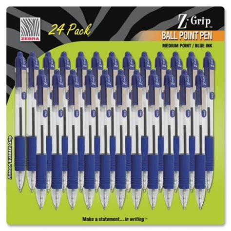 Zebra Pen Corp 12225 Z Grip Retractable Ballpoint Pen Blue Ink