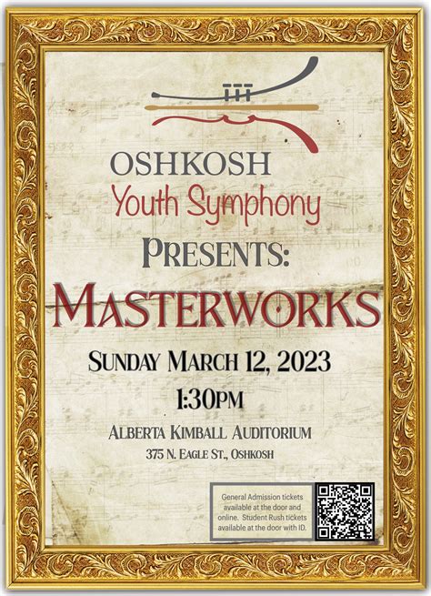 2023 OYS Spring Concert: Masterworks – Oshkosh Youth Symphony, Inc.