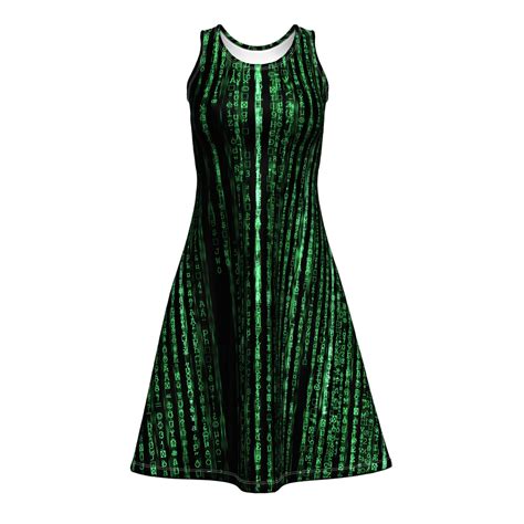 The Matrix Coding Sleeveless Dress Eightythree Xyz Clothing