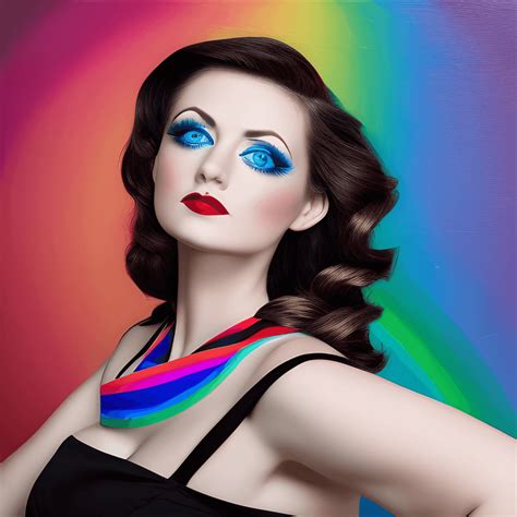 Pinup Girl With Blue Eyes · Creative Fabrica