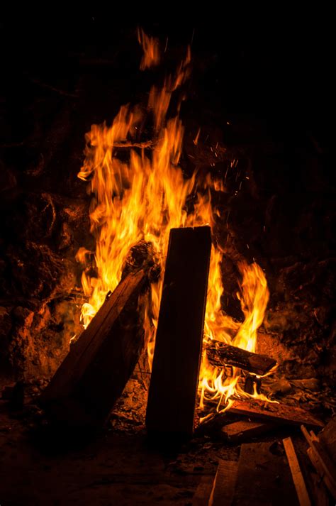 Free Images Wood Night Flame Fireplace Darkness Campfire
