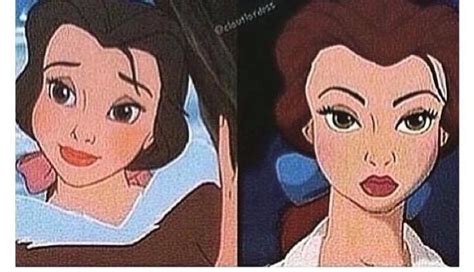 left how i think i appear for photo right how i actually look disney characters character