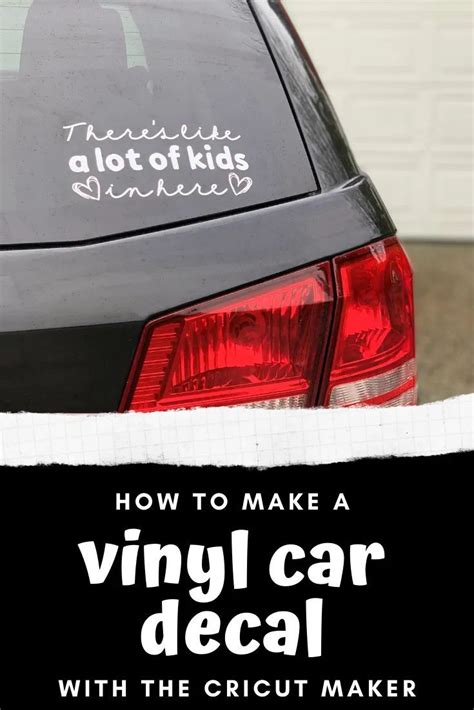 Use the tape on the car as a guide as you begin by applying the corner of the decal to the vehicle. How to make a vinyl car decal with the Cricut Maker in ...