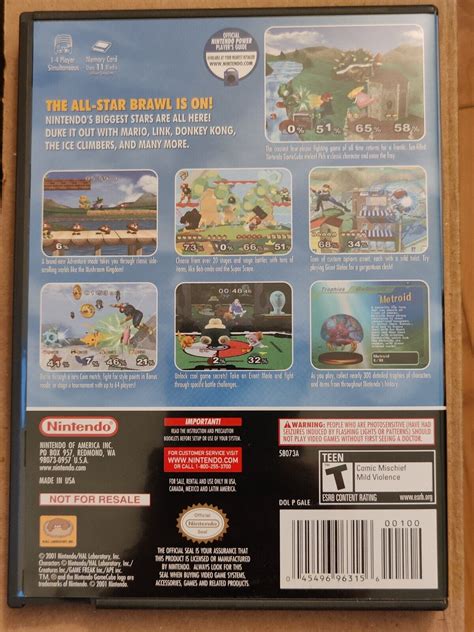 Nintendo Gamecube Super Smash Bros Melee Bundle Set Platinum Ebay
