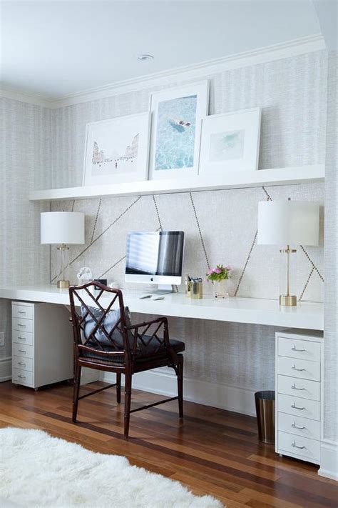 This setup features file cabinets on both sides of the desk for easy access to your work essentials. File Cabinets Under Wall to Wall Floating Desk ...
