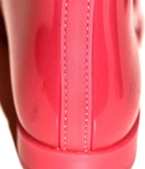 Chanel Glossy Pink Rubber Rain Boots At 1stdibs