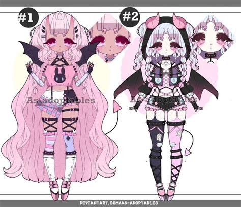 Pastel Goth Demon Adoptables Closed By As Adoptables On Deviantart