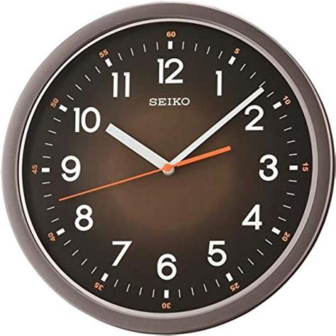 Seiko Wall Clock With Quiet Sweep Qxa727klh Plastic Black Height 12
