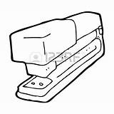 Stapler Cartoon Drawing Office Cliparts Vector Line Getdrawings sketch template
