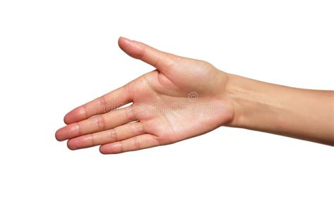 Hand The Outstretched In Greeting Stock Image Image Of Female