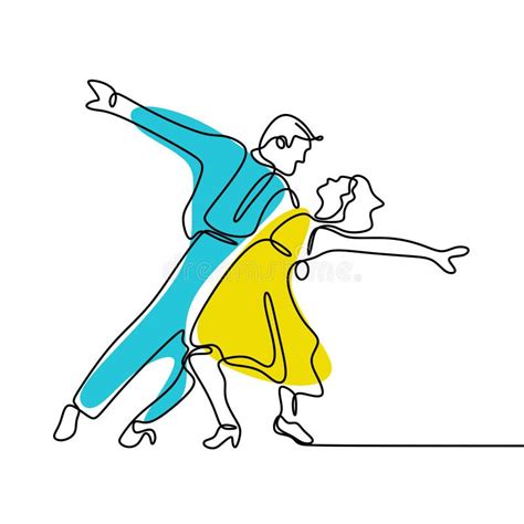 Dancing Continuous Line Drawing Stock Illustrations 670 Dancing