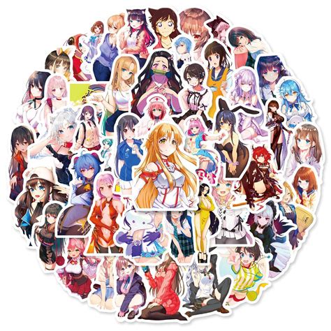 Buy Anime Girl Stickers For Laptop 100 Pcst For Teens Adults Girl