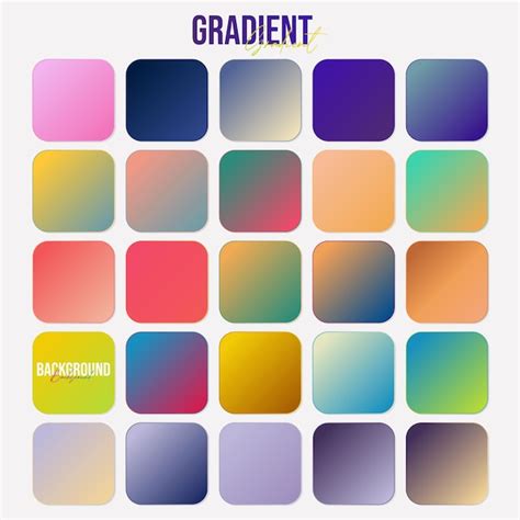 Premium Vector Bright Vibrant Set Of Gradients Background