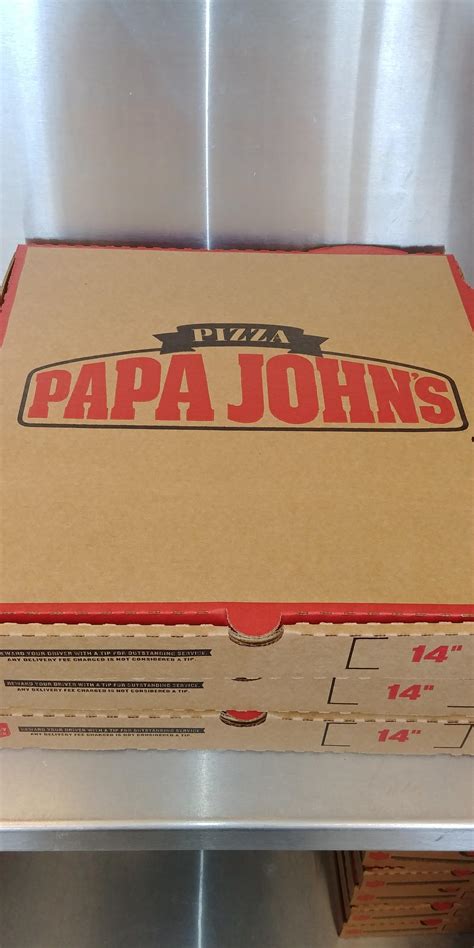 Papa Johns Pizza Box