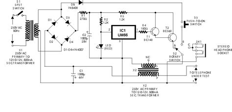 Off Line Telephone Tester Circuit Diagram :: GURU AGUNG SUPER