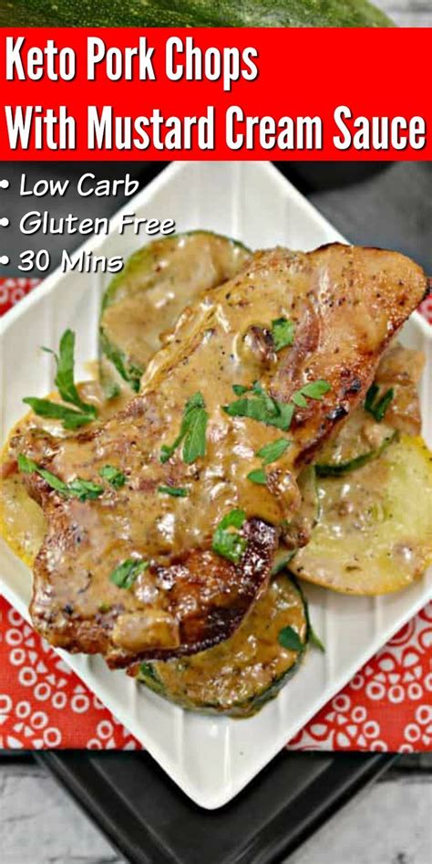 These healthy garlic roasted pork chops take less than 25 minutes and only need 5 ingredients. Keto Pork Chops In Mustard Cream Sauce | Recipe in 2020 ...