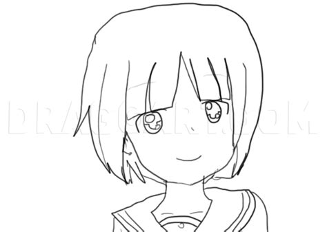 How To Draw Miho Nishizumi From Girls Und Panzer Step By Step Drawing