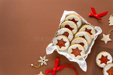 Remove to wire racks to cool completely. Traditional Austrian Christmas Linzer Cookies Stock Image ...