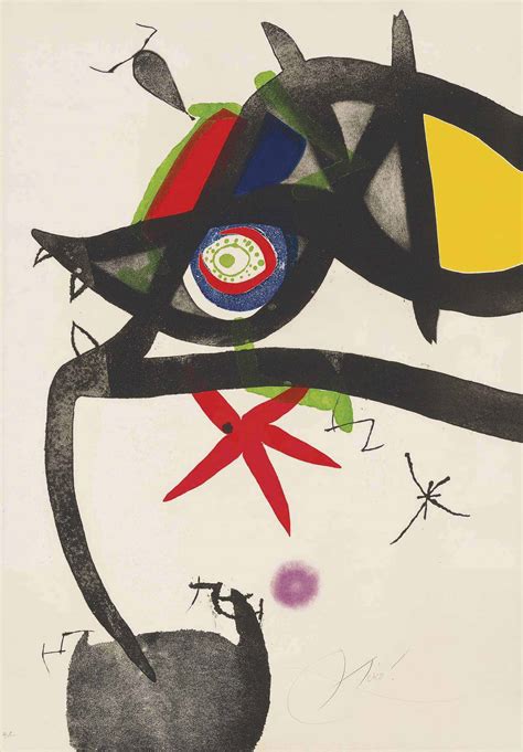 Joan Miro 1893 1983 Plate 4 From Quatre Colors Aparien El Món