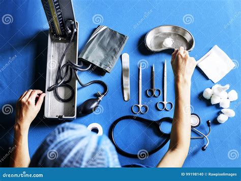 Doctor Surgeon Operational Tools Used In Hospitals Stock Photo Image