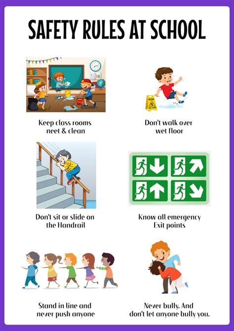 Safety Rules At School Safety Rules At School Safety Rules For Kids